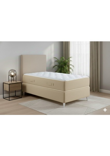 Baza Başlık Kılıfı 100X70CM Bej Renk Lastikli Esnek Kaliteli Kumaş