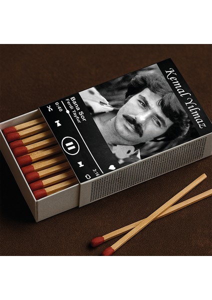 Kişiye Özel Isimli Kibrit Müslüm Gürses Şarkı Baskılı Hediyelik Tasarım Kibrit
