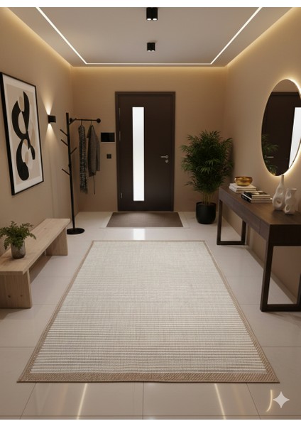 Fendy Kaymaz Taban Antre Hol Mutfak Balkon Bahçe ve Diğer Yaşam Alanları Için Jüt Sisal Halı modelleri