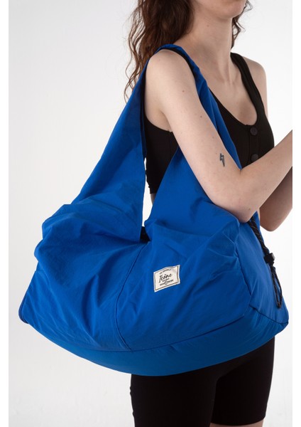 Icone Pliseli Fermuarlı Yoga Çantası, Fitness Çantası, Gym Heybe Görünümlü Pliseli Haki Spor Çantası