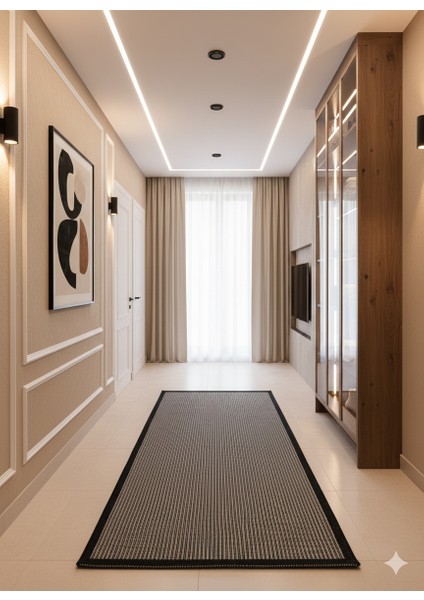 Fendy Kaymaz Taban Antre Hol Mutfak Balkon Bahçe ve Diğer Yaşam Alanları Için Jüt Sisal Halı modelleri