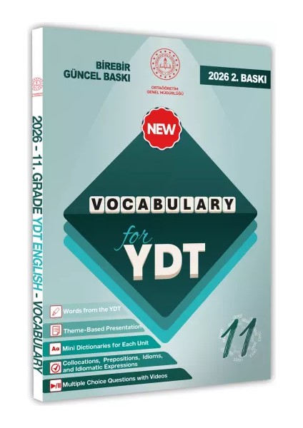 2026 Ydt Mebi Ingilizce 11.sınıf Vocabulary Kelime Bilgisi Soru Bankası Kitabı Çözümlü Baskı Ücreti fiyatları