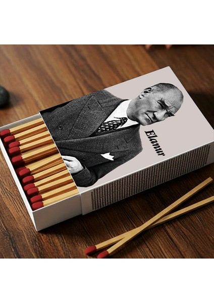 Kişiye Özel Isimli Kibrit Atatürk Baskılı Hediyelik Tasarım Kibrit fırsatları