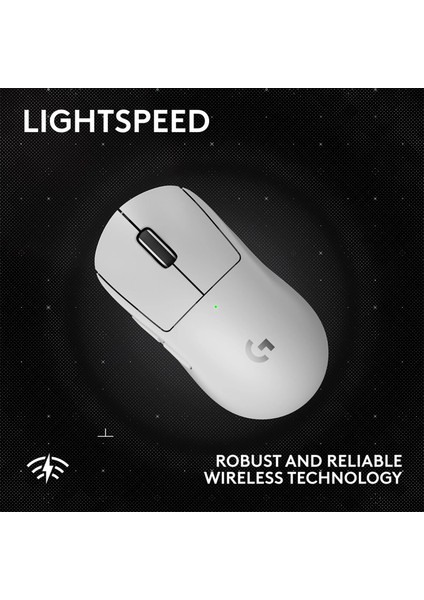 G Pro x Superlight 2 Se Beyaz 44.000 Dpı Optik Şarjlı Kablosuz Oyuncu Mouse 910-007555