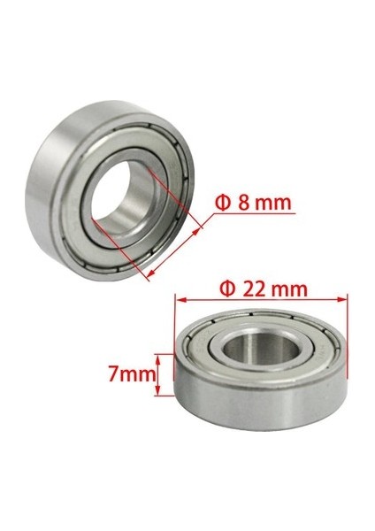 608ZZ Minyatür Rulman 8X22X7 (Çelik Kapaklı) 10 Adet TDA indirimleri