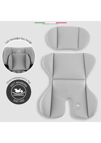 ModenaFix 2 360° Dönen I-Size Oto Koltuğu İsoFix 40-150 CM 0-36 KG Gri