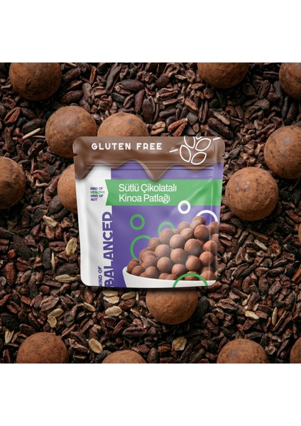 Sütlü Çikolata Kaplı Glütensiz Kinoa Patlağı 50 gr modelleri