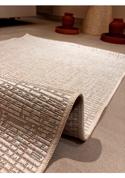Fendy Kaymaz Taban Antre Hol Mutfak Balkon Bahçe ve Diğer Yaşam Alanları Için Jüt Sisal Halı