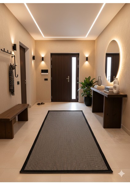 Fendy Kaymaz Taban Antre Hol Mutfak Balkon Bahçe ve Diğer Yaşam Alanları Için Jüt Sisal Halı fırsatları