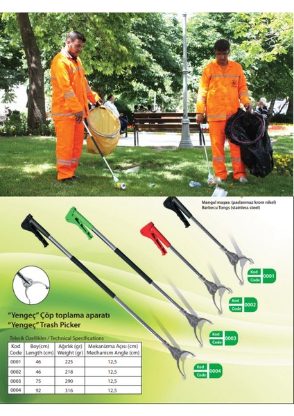 0004 Çöp ve Yaprak Toplama Aparatı 92 Cm (Dişli Ağız)