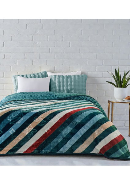 Lora 3 kg Embos Baskılı Battaniye Çift Kişilik Kalın Yumuşak 220X240 cm Turkuaz Mavi fırsatları