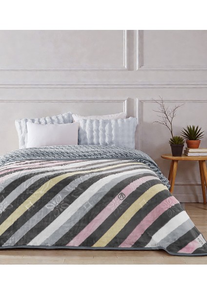 Lora 3 kg Embos Baskılı Battaniye Çift Kişilik Kalın Yumuşak 220X240 cm Gri fırsatları