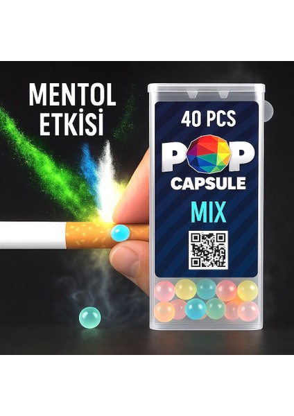Kutu Aplikatörlü Mıx Mentol Aromalı 40’lı Mentol Topu