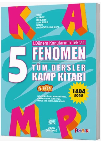 Fenomen 5 Tüm Dersler KAMP KİTABI 1. Dönem Fenomen Yayınları