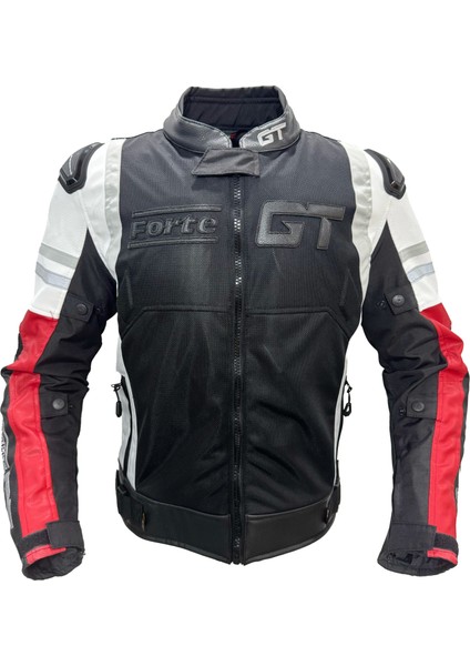 Titan Motosiklet Montu Kırmızı – Ce Onaylı Koruma, Nefes Alabilir, 3 Mevsim Sürüş Montu