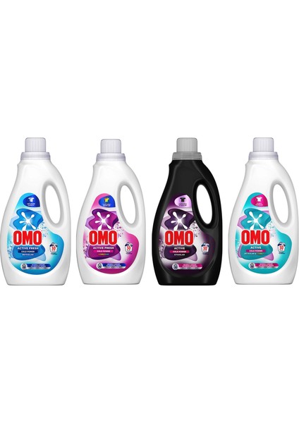 Sıvı Deterjan 1500 ml Beyazlar-Siyahlar-Renkliler-Beyazlar&renkliler 4 Lü Set