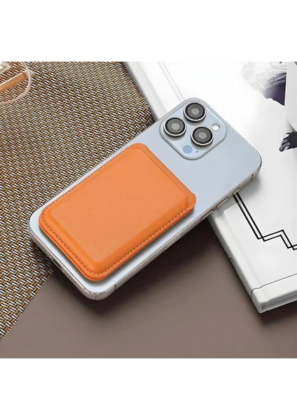 Tmw4 iPhone Magsafe Uyumlu Deri Cüzdan Manyetik Kartlık Standlı Katlanabilir Şarap Kırmızısı indirimleri