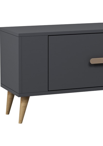 TV1336DD RETRO-128 Tv Sehpası Antrasit-Safirmeşe