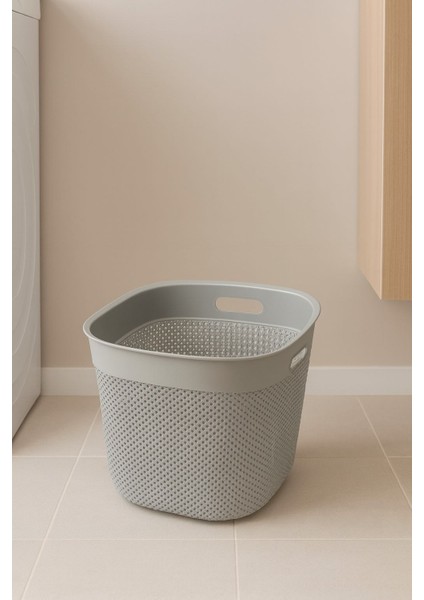 Çamaşır Sepeti 36 Lt Açık Gri