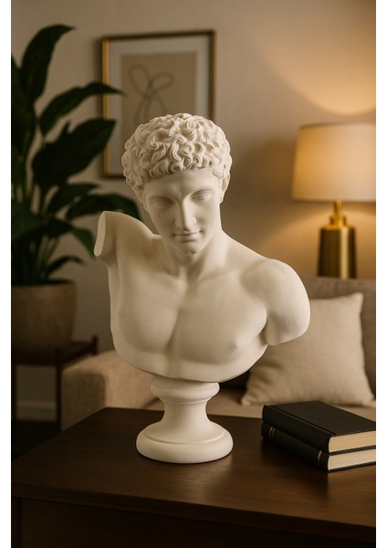 Dekoratif Dev Hermes Heykel - Beyaz fırsatları