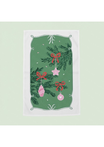Yılbaşı & Christmas Desenli Tek Taraf Baskılı Mutfak Havlusu Kurulama Bezi 60X40 cm fiyatları
