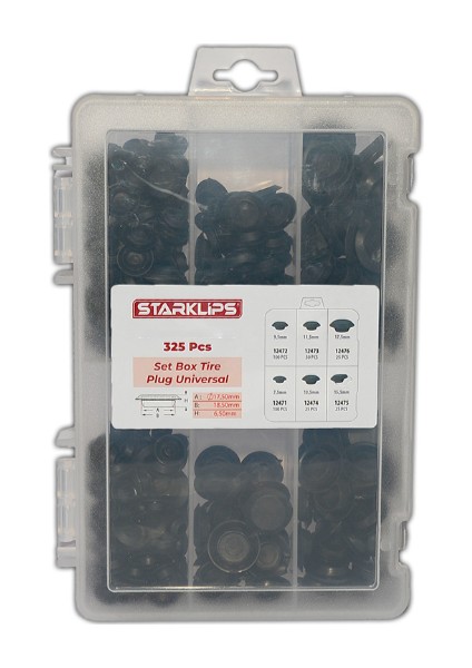 Universal 325 Adet Lastik Tapa Seti