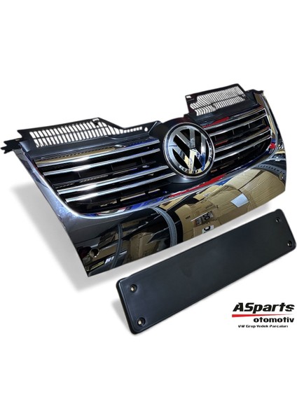 - Vw B6 Passat 2005 - 2010 Ön Panjur Krom Çıtalı 3C0853651B