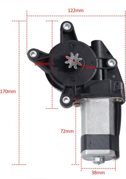 Elektrikli Araba Için 8 Dişli Sol Elektrikli Araba Pencere Regülatörü Cam Asansör Motoru (Yurt Dışından) fırsatları