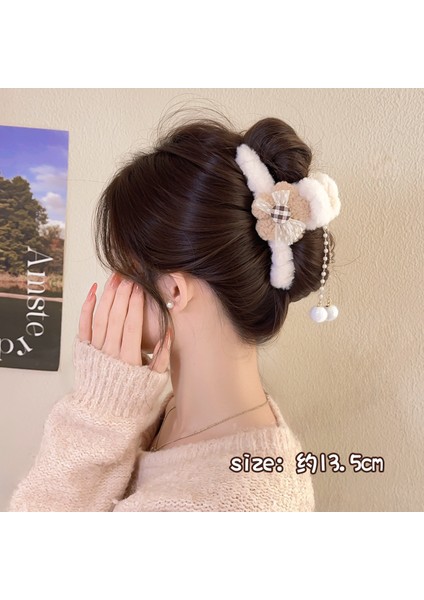 Kedi Peluş Çizik Klipsi Kadın Sonbahar ve Kış Gelişmiş Disk Saç Tokası Duygusu Başın Arkası Büyük Köpekbalığı Klipsi Saç Kartı Başlıklar (Yurt Dışından)