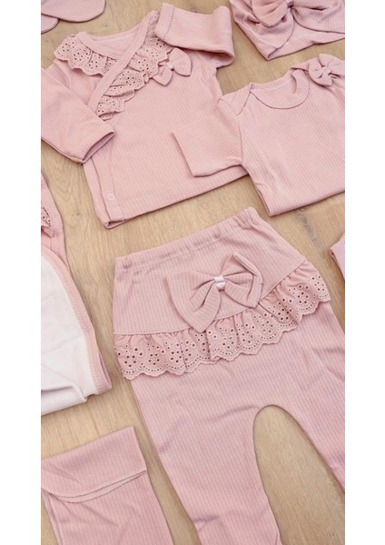 isim Baskılı bebe takım %100 Pamuk, Kız Bebek Yenidoğan Hastahane Çıkış, Zıbın Seti 10 Lu Set modelleri