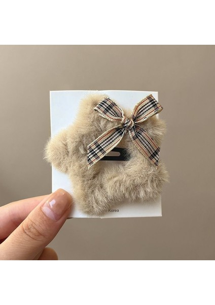 Metal Niş Tasarım Sonbahar ve Kış Klip Kızlar Sevimli Ins Saç Tokası Çocuk Mizaç Saç Kartı (Yurt Dışından)