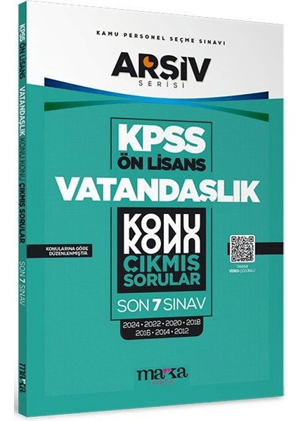 Kpss Ön Lisans Vatandaşlık Konu Konu Çıkmış Sorular Son 7 Sınav (2024 Dahil)