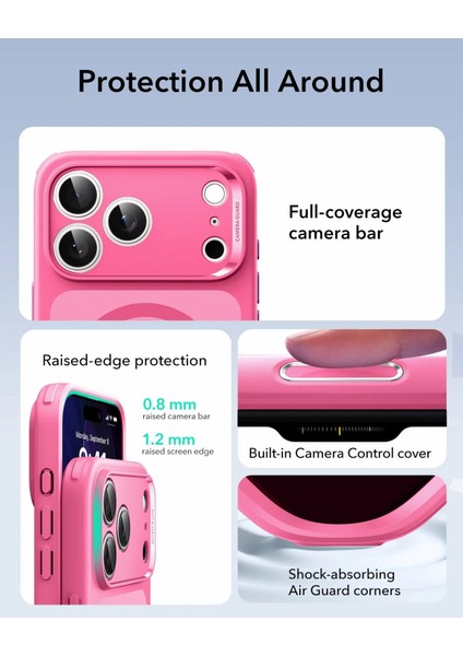 Apple iPhone 17 Pro Classic Hybrid Kamera Kontrol Koruma Butonlu Magsafe Kapak modelleri