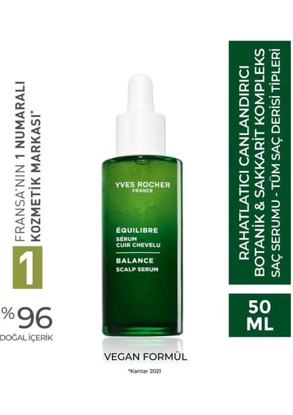 Saç Derisini Yatıştırıcı, Yoğun Nemlendirici ve Canlandırıcı Vegan Saç Serumu 50 ml