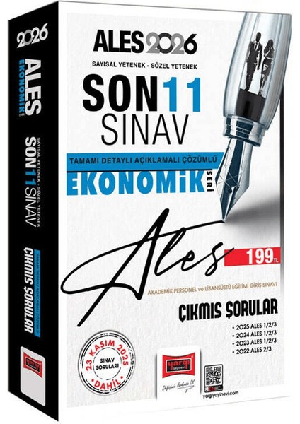 2026 Ales Sayısal-Sözel Yetenek Son 11 Sınav Çıkmış Sorular (Ekonomik Seri)