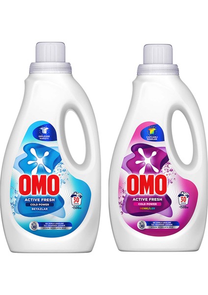 Sıvı Deterjan 1500 ml Beyazlar-Renkliler 2 Li Set