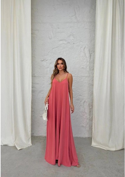 Aerobin Uzun Elbise Pembe Pt