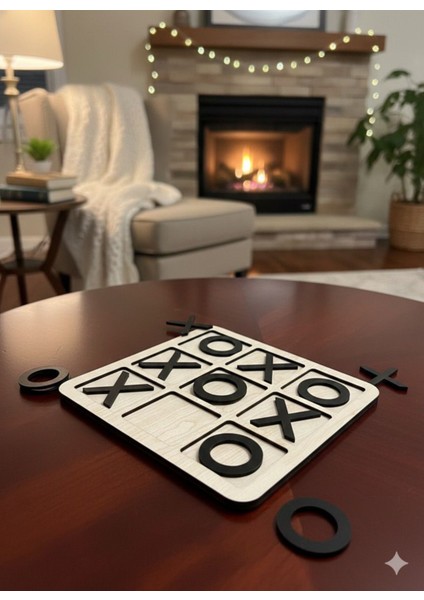 Xo Oyunu,x & O Blokları - Eğitici Masa Oyunu Zeka Bulmacası Eğitici Oyuncak Ahşap Oyuncak Montessori