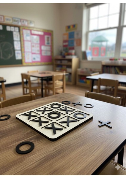 Xo Oyunu,x & O Blokları - Eğitici Masa Oyunu Zeka Bulmacası Eğitici Oyuncak Ahşap Oyuncak Montessori modelleri