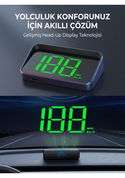 Araba Hud Hız Göstergesi Gps M2 Hd Head Up Display | Dijital Hız Ölçer, Ön Cam Projektör fiyatları