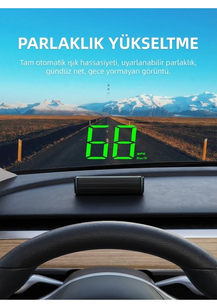 Araba Hud Hız Göstergesi Gps M2 Hd Head Up Display | Dijital Hız Ölçer, Ön Cam Projektör fırsatları