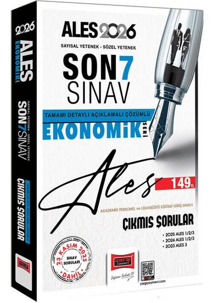 2026 Ales Sayısal-Sözel Yetenek Son 7 Sınav Çıkmış Sorular (Ekonomik Seri)