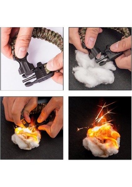 Outdoor Outlet Survival Bileklik - Sos Multi Fonksiyonlu Hayatta Kalma Bilekliği fırsatları