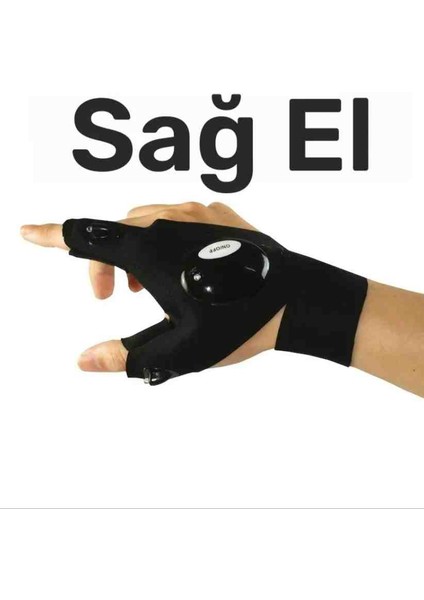 Parmaksız LED El Feneri Eldiveni Sağ El fiyatları