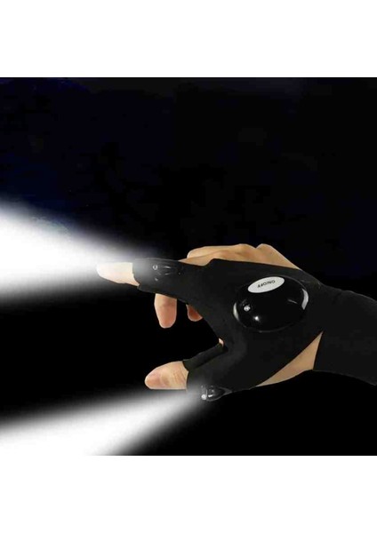 Parmaksız LED El Feneri Eldiveni Sağ El modelleri