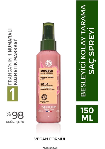 Besleyici ve Yumuşatıcı Özellikli Vegan Kolay Saç Tarama Spreyi 150ML fiyatları