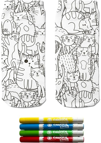 Dijital Baskılı Boyama Çorap