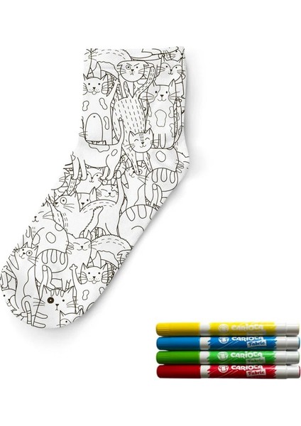 Dijital Baskılı Boyama Çorap fırsatları