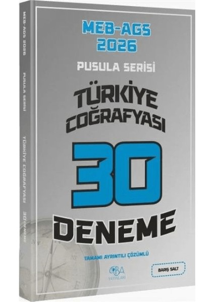 2026 Meb-Ags Türkiye Coğrafyası 30 Deneme Çözümlü Pusula Serisi