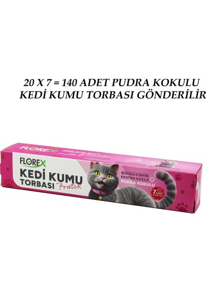 140 Adet Kedi - Evcil Hayvan Kumu Torbası Pratik Pudra Kokulu Büzgülü - Extra Güçlü 82X50 fiyatları